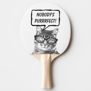Grappige kat pun citaat tafeltennis ping pong padd tafeltennisbatje