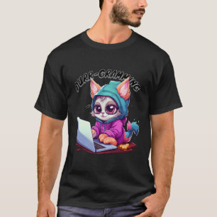 Grappige kat Pun Tech Savvy kitten programmeren Pu T-shirt