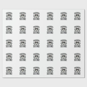 Grappige Kat Purrmined Sistence Vintage Grafisch_1 Cadeaupapier