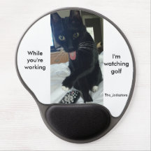 Grappige kat remote tong gel mousepad golf