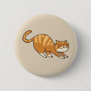 grappige kat ronde button 5,7 cm