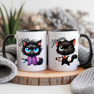 Grappige kat sarcastische dierlijke quote koffie magische mok