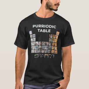 Grappige kat scheikunde grap periodiek systeem t-shirt