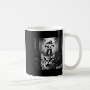 Grappige kat selfie met Bigfoot 67 Six Seven meme  Koffiemok