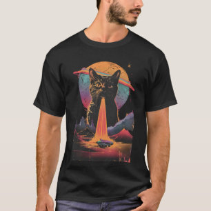 Grappige kat selfie met buitenaardse ufo kat lief t-shirt
