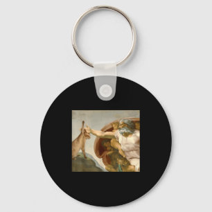 Grappige kat slaat sarcastische creatie van adam r sleutelhanger