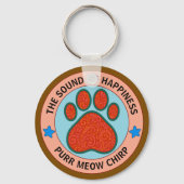 grappige kat sleutelhanger (Voorkant)