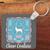 grappige kat sleutelhanger (Achterkant)