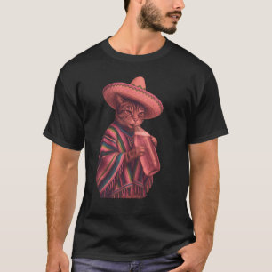 Grappige Kat Sombrero Mexicaans Cinco De Mayo Bier T-shirt
