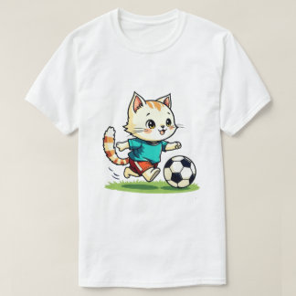 Grappige Kat Spelen Football Schattigee Kat vintag T-shirt