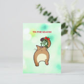 grappige kat-staartestaarten briefkaart (Staand voorkant)