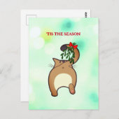 grappige kat-staartestaarten briefkaart (Voorkant / Achterkant)