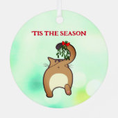  grappige kat-staartestaarten metalen ornament (Achterkant)