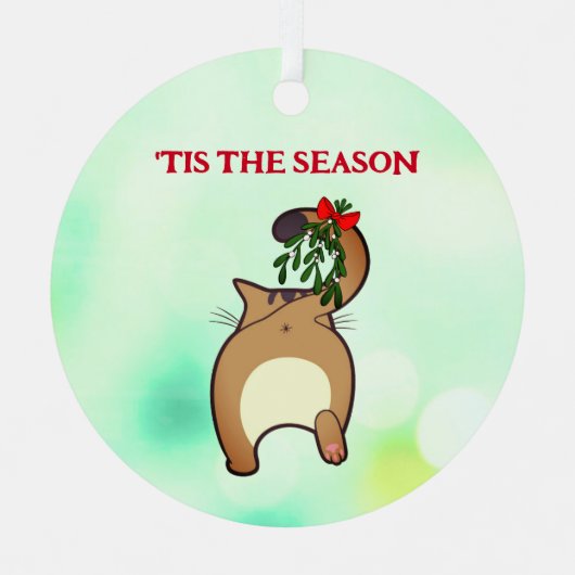  grappige kat-staartestaarten metalen ornament (Voorkant)