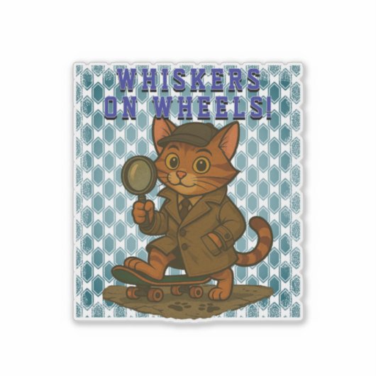 grappige kat sticker (Voorkant)