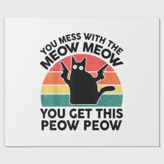 Grappige Kat T Shirt Je Stoort met Meow Kat Liefhe Cadeaupapier