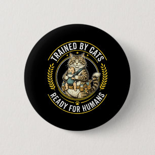 Grappige Kat Tactische Militaire Kat Ouder Baby Ronde Button 5,7 Cm