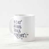 Grappige kat tekst koffiemok (Voorkant links)