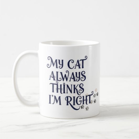 Grappige kat tekst koffiemok (Links)