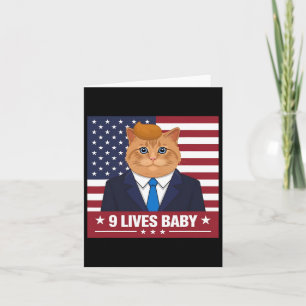 Grappige kat Trump 9 leeft Baby Grappig Stem op Tr Kaart