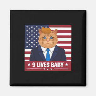 Grappige kat Trump 9 leeft Baby Grappig Stem op Tr Magneet