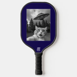 Grappige kat UFO Selfie Pickleball Paddle