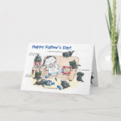Grappige kat Vaderdag kaart (Voorkant)