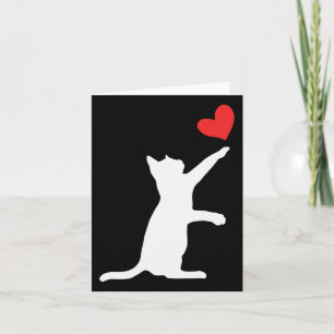 Grappige Kat Valentijnsdag Schattig Hart Kat Liefh Kaart