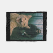 Grappige kat verrast gelukkige selfie met Bigfoot- Fleece Deken (Voorkant (Horizontaal))