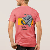 Grappige Kat, Vette Kat, Grappig Lettertype, Moder Tri-Blend Shirt (Achterkant)