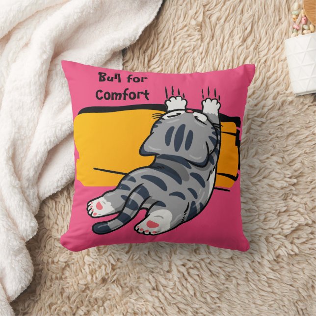 Grappige Kat, Vette Kat, Grappig Script, Moderne T Kussen (Deken)