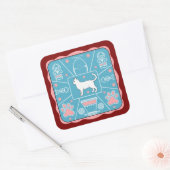 grappige kat vierkante sticker (Envelop)