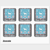 grappige kat vierkante sticker (Vel)