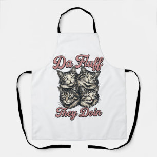 Grappige kat vintage gravure Da Fluff They Doin De Schort