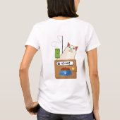 Grappige kat Vist het geld T-shirt (Achterkant)