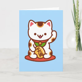 Grappige Kat Wenskaart: MANEKI-NEKO Kaart