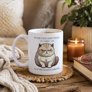 Grappige Kat Wereld Dominatie Koffiemok