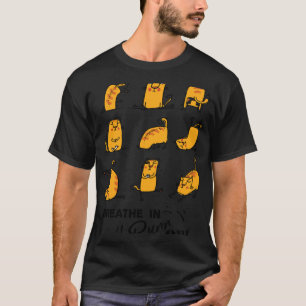 Grappige Kat Yoga Adem In Purr Uit Meditatie Kitt T-shirt