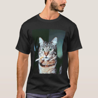 Grappige kat zegt Roken Meme Sarcasme Feline Humor T-shirt