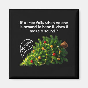 Grappige Katten Duwen Kerstboom Lelijke Kerst Pyja Magneet