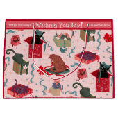 Grappige Katten en Kerstmisdozen Douane Groot Groot Cadeauzakje (Voorkant)