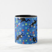 Grappige katten en kerstverlichting mok (Midden)
