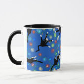 Grappige katten en kerstverlichting mok (Links)