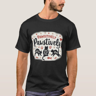 Grappige katten evolutie silhouet progressie t-shirt