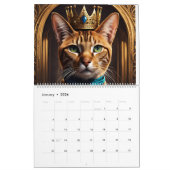 Grappige Katten Gekleed als Royalty-kalender Kalender (Jan 2026)