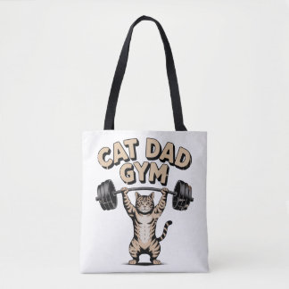 Grappige katten gym voor papa draagtas