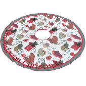 Grappige katten in kerstdozen gepersonaliseerd kerstboom rok (Gekanteld)