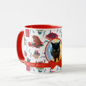 Grappige katten in kerstdozen gepersonaliseerde fo mok (Voorkant links)