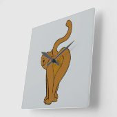 Grappige katten, kattenstaart wandklok vierkante klok (Hoek)
