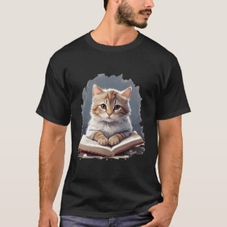 Grappige katten lezen van een boek Graphic Cat Kit T-shirt